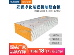 广东中空玻镁板50mm机制复合板防火净化板食品厂医院隔断墙吊顶