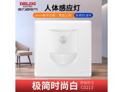 德力西开关插座人体感应地脚灯智能感应控制楼道走廊延时led夜灯图1