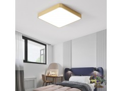 led吸顶灯方形 金色客厅灯阳台玄关中山灯具 现代简约卧室吸顶灯图1