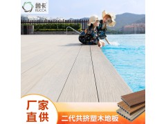 鲁卡二代共挤塑木地板户外露天阳台别墅庭院木纹拼接木塑地板批发