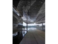 冲孔铝单板吊顶天花艺术大小孔灯光幕墙氟碳漆造型铝板双曲板外墙