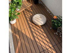 二代共挤塑木地板户外阳台自铺拼接露台花园地面改造防腐木塑地板图1