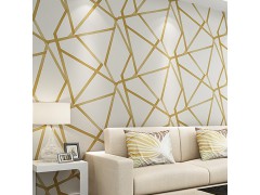 简约几何线条无纺布墙纸抽象艺术浅灰色不规则条纹壁纸