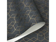 现代简约几何图案条纹无纺布墙纸 卧室客厅墙纸