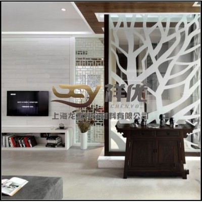 树屏风 客厅隔断 镂空通花板 雕花隔断 密度板雕花素板尺寸花型图3