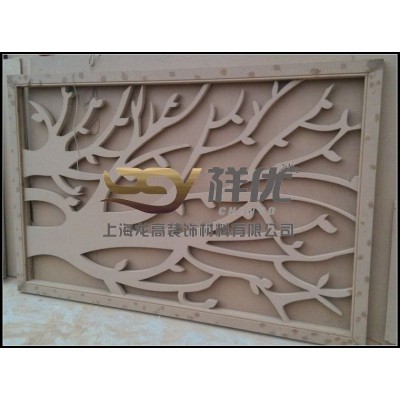 树屏风 客厅隔断 镂空通花板 雕花隔断 密度板雕花素板尺寸花型图4