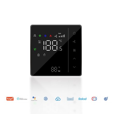 无线数显水地暖温控器面板智能WiFi壁挂炉可调温度温控开关控制器