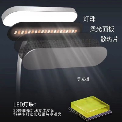 快灵通LED笔筒台灯USB三色调光中式卧室床头柜阅读台灯 厂家批发