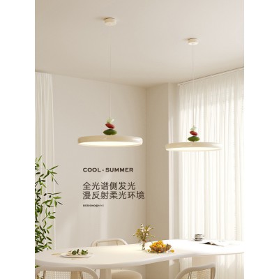 全光谱飞碟餐厅灯现代简约飞盘吊灯餐桌家用感奶油风M豆灯图3