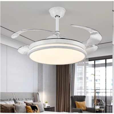 隐形扇风扇灯现代简约家用卧室电扇灯餐厅客厅吊扇灯一体风扇吊灯