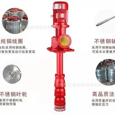 室内喷淋泵管道增压立式长轴消防泵液下轴流深井泵消火栓泵图1