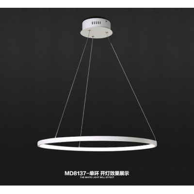 现代简约led吊灯 创意艺术个性餐厅灯亚克力客厅卧室灯环形圆圈灯