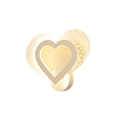 壁灯 卧室婚房简约现代温馨浪漫爱心型个性创意led床头灯墙壁灯具