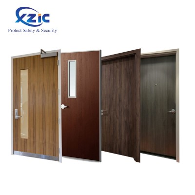 美标UL木质防火门烤漆酒店房门厂家定制90分钟实木复合木制消防门图2