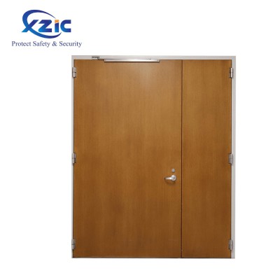 美标UL木质防火门烤漆酒店房门厂家定制90分钟实木复合木制消防门图5