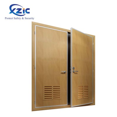 甲乙级90分钟木质防火门单开 楼梯口通道双开逃生门带玻一门一证图4