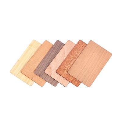 环保木质房卡名片天然黑胡桃樱桃实木木皮材料酒店感应门禁会员卡