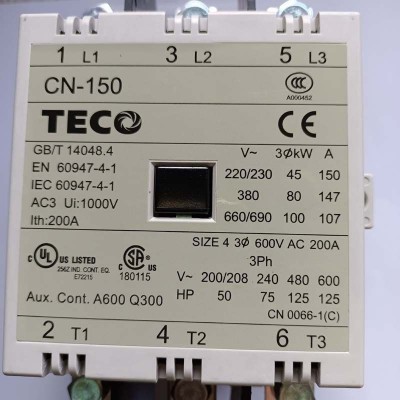 全新原装TECO台安交流电磁接触器CN-150 AC220V AC110V AC380V图4