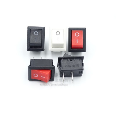 KCD1-101翘板船型开关 21*15MM两脚两档 6A250V 饮水机电子 称开关