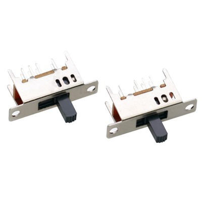 SS-23D08拨动开 电源切换小开关四脚固定8脚3档拨杆波动带耳朵