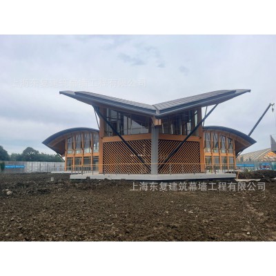 节能玻璃幕墙铝合金玻璃幕墙仿木纹铝板幕墙干挂铝单板外墙图5