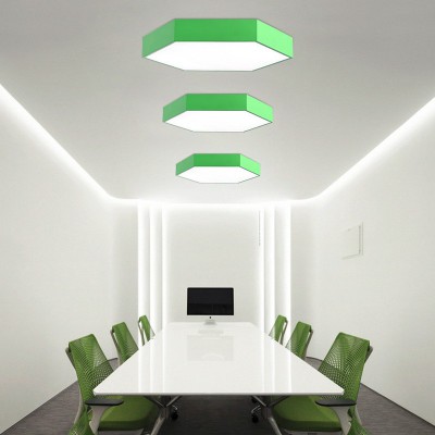 LED六边形吊灯幼儿园早教培训机构游乐场工程创意彩色蜂巢造型灯