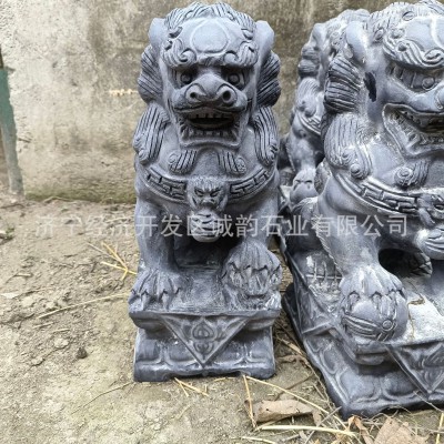 厂家直销石雕狮子 门口摆放石头雕刻石狮子价格图片 青石石狮子