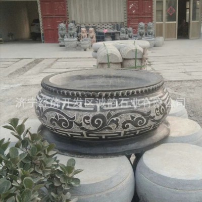 古建柱础石墩石鼓 中式仿古柱顶石柱脚石包柱石 青石雕花柱墩石