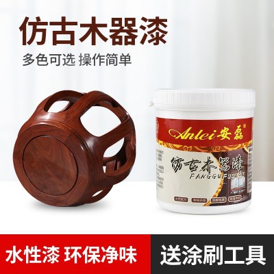 厂家水性木器漆仿古木纹漆做旧红木家具翻新油漆复古透明 清漆批发图2