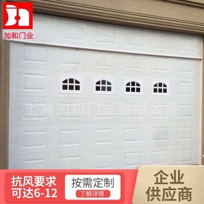 保温电动车库门 铝合金电动防盗车库门快速门 抗风隔音遥控车库门图2