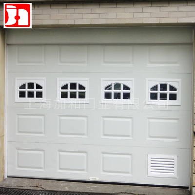 加工定制铝合金电动车库门保温翻板车库门彩钢家装建材电动车库门图5