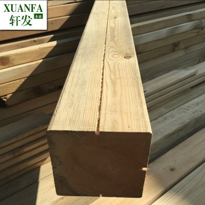 樟子松防腐木地板户外立柱横梁柱子木方木板材木龙骨批发图1