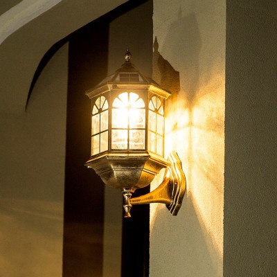 太阳能户外壁灯防水庭院灯外墙壁灯阳台室外欧式花园别墅景观灯具