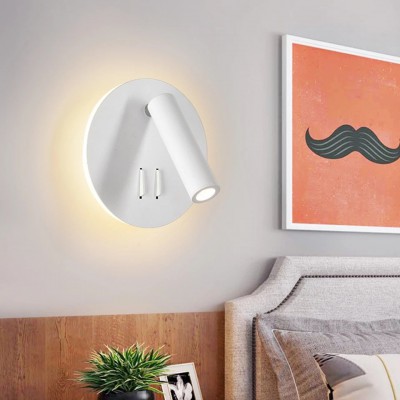 创意壁灯床头灯卧室时尚装饰简约个性酒店墙壁带开关射灯阅读灯具图5