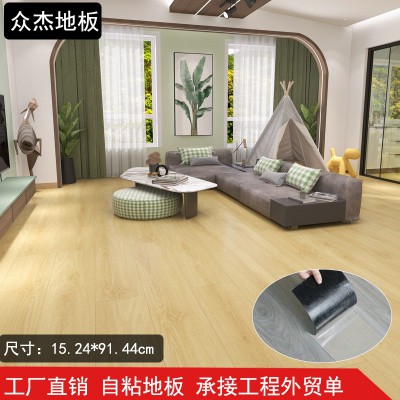 地板贴自粘加厚耐磨家用地板革水泥地直接铺防滑pvc石塑地贴批发图2
