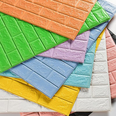 自粘泡沫防水砖块墙纸3d立体白色客厅装饰卧室温馨背景墙贴纸壁纸图3