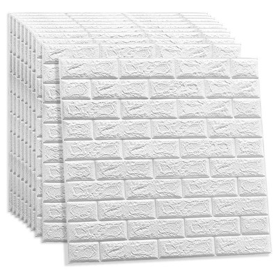 自粘泡沫防水砖块墙纸3d立体白色客厅装饰卧室温馨背景墙贴纸壁纸图5