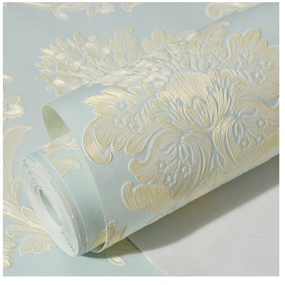 自粘墙纸3D立体浮雕贴纸欧式田园精压卧室客厅书房电视背 景墙壁纸图5