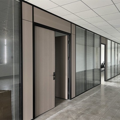 办公室玻璃隔断墙双玻内置百叶隔断写字楼铝合金钢化玻璃隔断墙图4