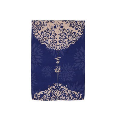 门帘家用隔断帘装饰卧室布艺卫生间厨房门帘防油烟免打孔中式布帘图5