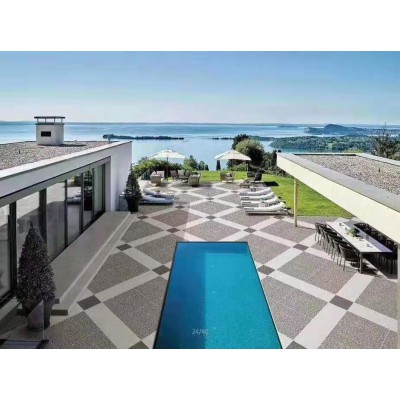 陶瓷pc砖 生态地铺石 石英砖 淄博pc砖 仿石材芝麻灰砖