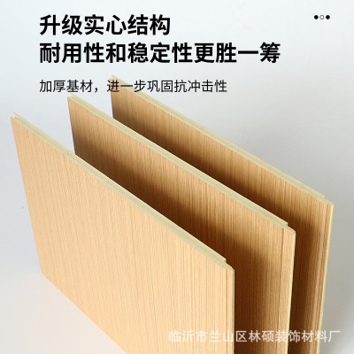 加工定制实心竹木纤维板集成墙板电视背景墙60无缝锁扣木饰面板图2