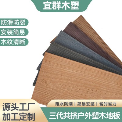 户外地板厂家货源ASA共挤塑木地板别墅庭院花园栈道防腐环保地板图1