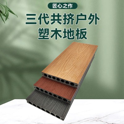 户外地板厂家货源ASA共挤塑木地板别墅庭院花园栈道防腐环保地板图2