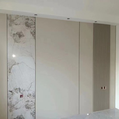 集成墙板碳晶板防撞板 木饰面布纹PVC金属肤感工装家装装饰大墙板图1