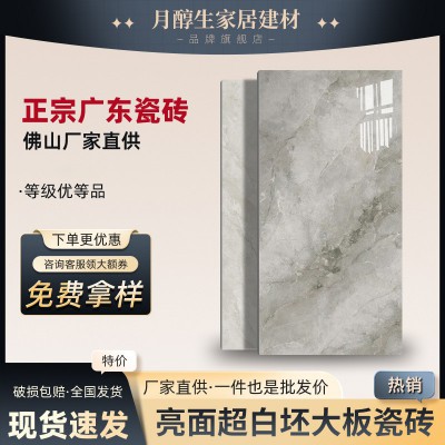 广东瓷砖超白胚连纹密缝通体大理石750x1500客厅防滑地板砖大板