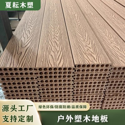 户外塑木地板自铺露台木塑地台室外地板防腐木塑料阳台庭院花园板图3