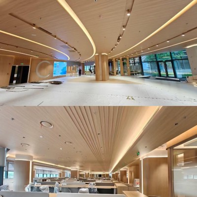 商场木纹铝单板建材天花幕墙冲孔异型雕花镂金属装饰材料源头工厂图4