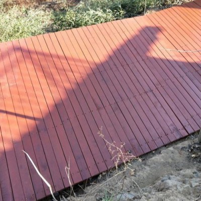 红柳桉木室外户外阳台花园建筑栈道扶手围栏露台地板坐凳防腐板材图4