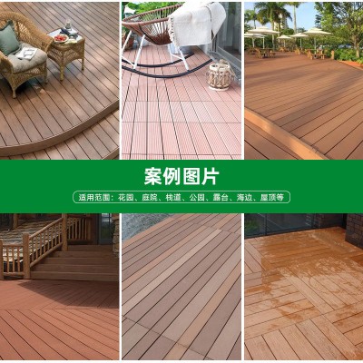 WO跨境外贸共挤实心塑木地板户外庭院花园可防腐wpc塑木地板室外图3